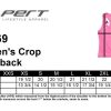 AQ269 Crop Racerback Tank Top Size Chart