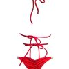 June Strappy Triangle Bikini in Red from Regina's Desire at Moosestrum.com