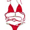 June Strappy Triangle Bikini in Red from Regina's Desire at Moosestrum.com