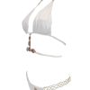 June Strappy Triangle Bikini in White from Regina's Desire at Moosestrum.com