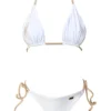 Maya Triangle Top & Thong Bottom in White from Regina's Desire