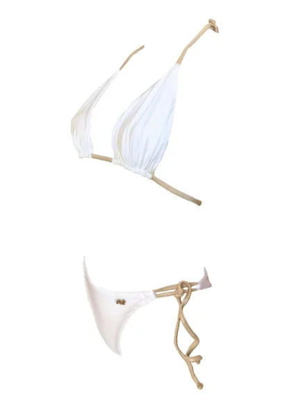 Maya Triangle Top & Thong Bottom in White from Regina's Desire