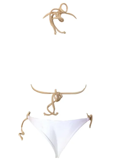 Maya Triangle Top & Thong Bottom in White from Regina's Desire