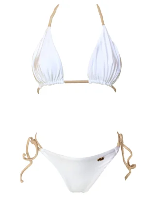 Maya Triangle Top & Thong Bottom in White from Regina's Desire