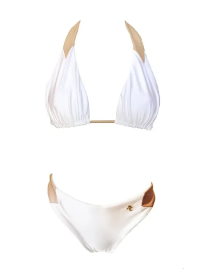 Mira Halter Top & Classic Bottom in White by Regina's Desire