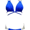 Nicole Halter Bikini in Blue from Regina's Desire at Moosestrum.com