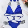 Nicole Halter Bikini in Blue from Regina's Desire at Moosestrum.com