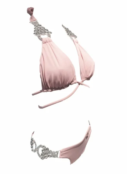 Nicole Halter Bikini in Powder Pink from Regina's Desire at Moosestrum.com