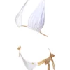 Regina's Desire Trish Halter Top & Tie Side Bottom in White