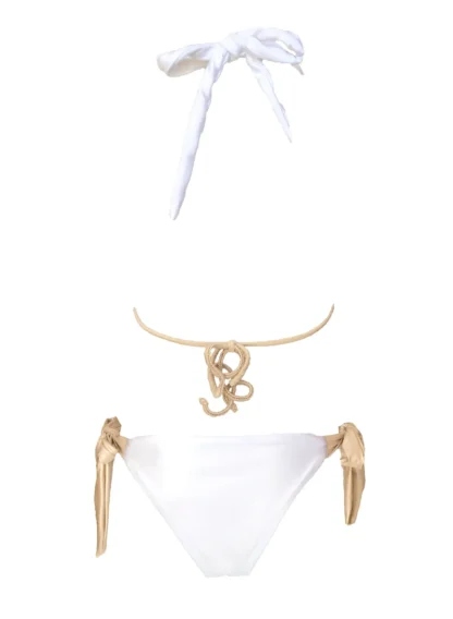 Regina's Desire Trish Halter Top & Tie Side Bottom in White