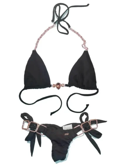 Tessa Triangle Bikini in Black from Regina's Desire at Moosestrum.com