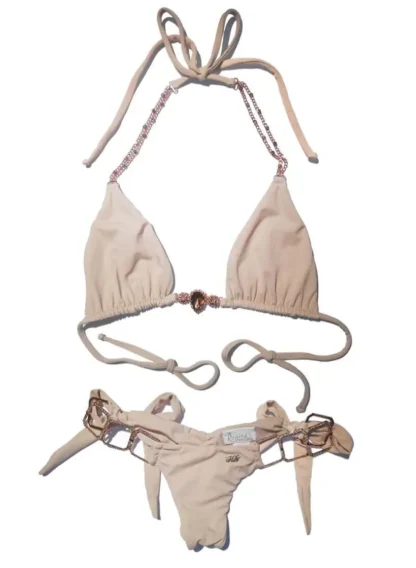 Tessa Triangle Bikini in Nude from Regina's Desire at Moosestrum.com