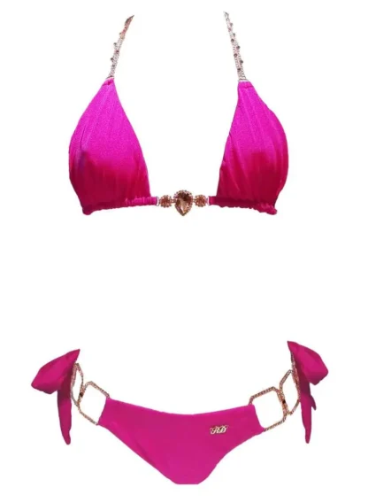 Tessa Triangle Bikini in Pink from Regina's Desire at Moosestrum.com