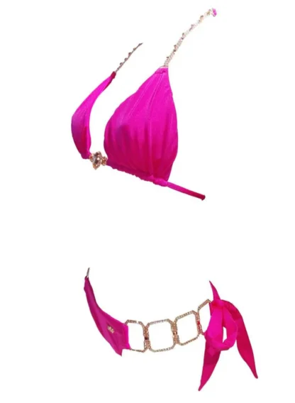 Tessa Triangle Bikini in Pink from Regina's Desire at Moosestrum.com