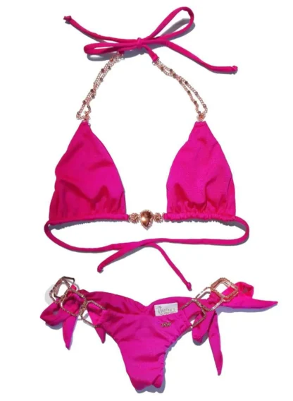 Tessa Triangle Bikini in Pink from Regina's Desire at Moosestrum.com