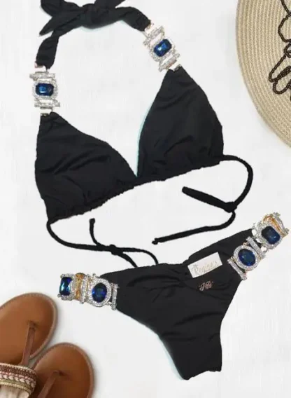 Tina Halter Bikini in Black from Regina's Desire at Moosestrum.com