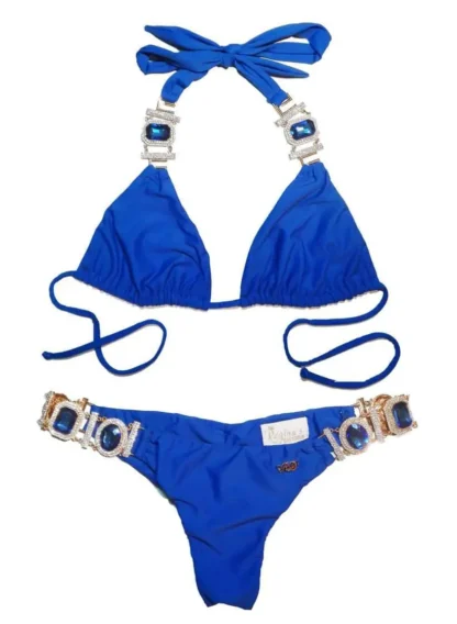 Tina Halter Bikini in Blue from Regina's Desire at Moosestrum.com