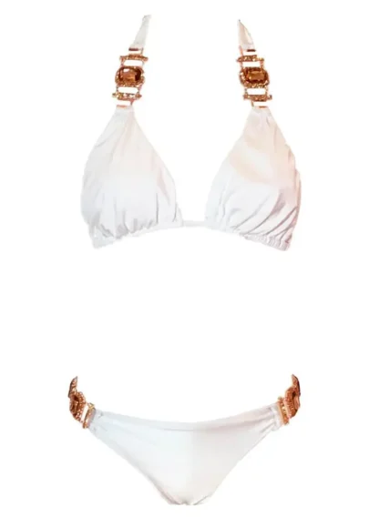 Tina Halter Bikini in White from Regina's Desire at Moosestrum.com