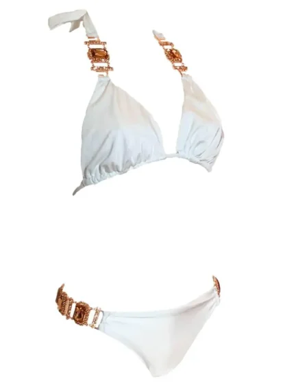 Tina Halter Bikini in White from Regina's Desire at Moosestrum.com