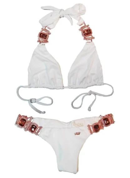 Tina Halter Bikini in White from Regina's Desire at Moosestrum.com