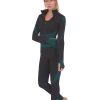 Trois 3 Piece Set in Black with Teal Blue from Savoy Active at Moosestrum.com