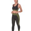 Trois Seamless Leggings & Sports Bra Set in Black & Green from Savoy Active at Moosestrum.com