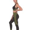 Trois Seamless Leggings & Sports Bra Set in Black & Green from Savoy Active at Moosestrum.com