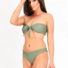 Zoey Bandeau Top & Classic Bottom in Khaki from Regina's Desire at Moosestrum.com