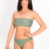 Zoey Bandeau Top & Classic Bottom in Khaki from Regina's Desire at Moosestrum.com