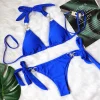 Crystal Ring Blue Bikini with Tie Sides from Moosestrum at Moosestrum.com