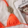 Woven Gold Orange Bikini with Tie Sides from Moosestrum at Moosestrum.com