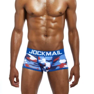 JOCKMAIL JM413 Camouflage Boxer in Blue