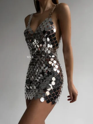 NIRVANA Silver Mini Dress